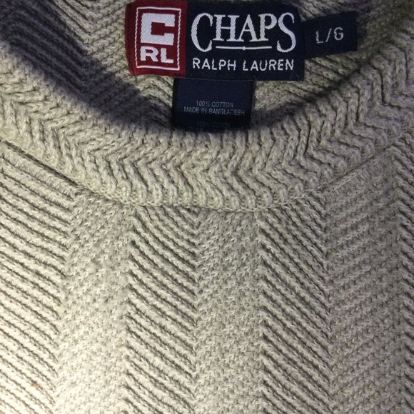 Chaps Ralph Lauren Herringbone Crewneck Sweater - Picture 4 of 7